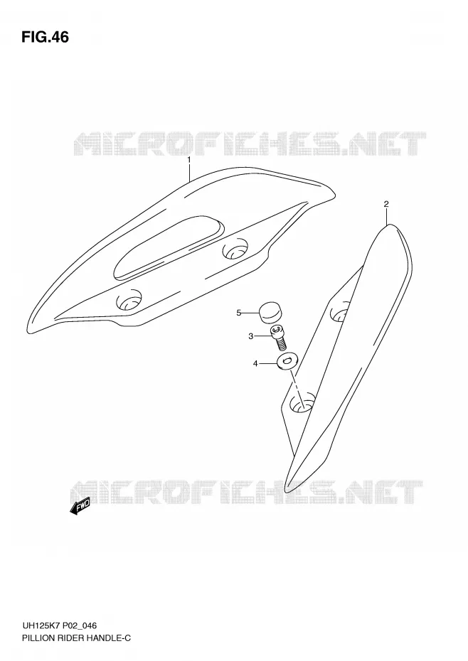 BACKREST (MODEL K7) Suzuki SCOOTER 125 BURGMAN 2011  UH125GL0(P2)