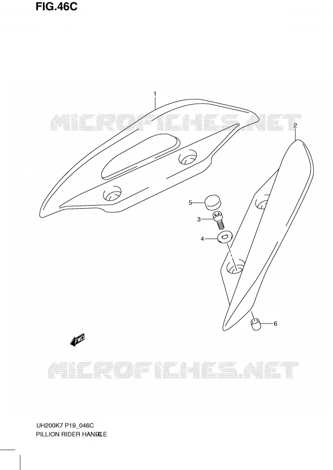 BACKREST (MODEL L0) Suzuki SCOOTER 200 BURGMAN 2010  UH200GL0(P19)