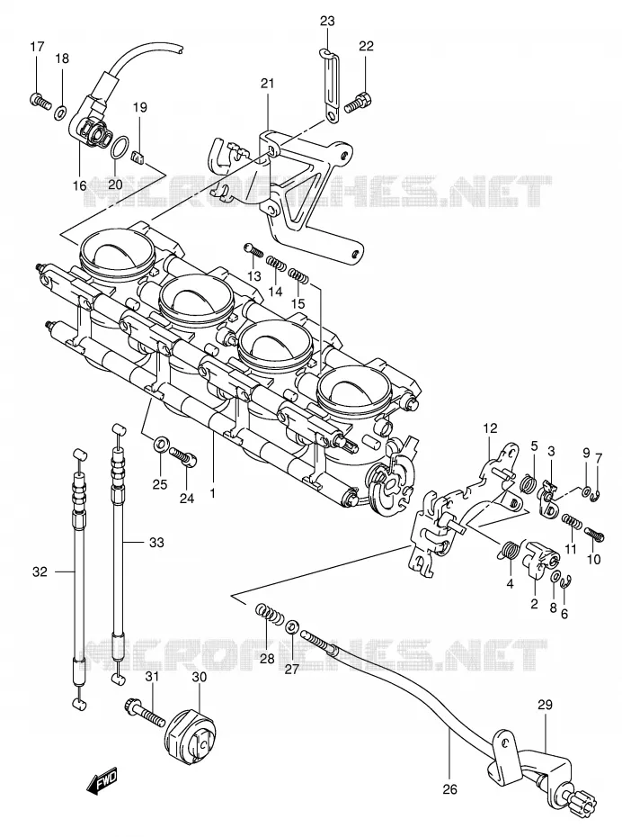 BRANDSTOFINJECTIE ASSY (MODELE Y) Suzuki MOTO 750 GSX-R 2003  GSX-R750K3(E2)