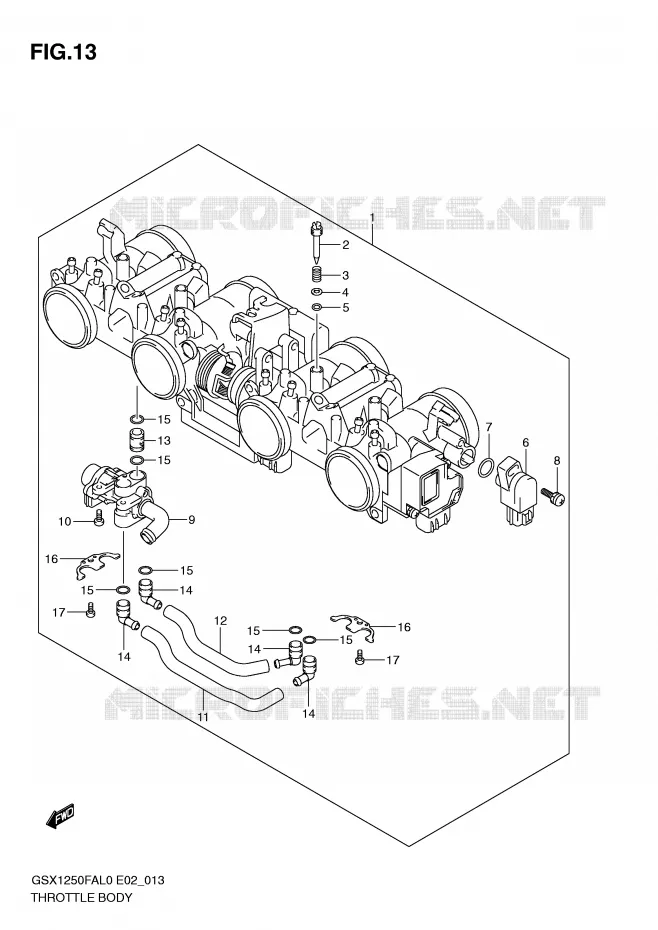 BRANDSTOFINJECTIE ASSY Suzuki MOTO 1250 GSX-F 2010  GSX1250FAL0(E2)