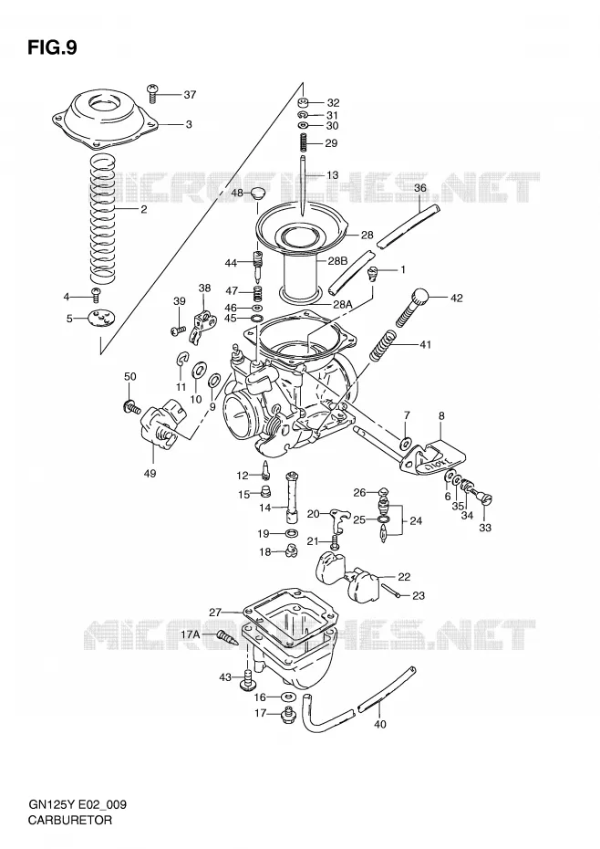 CARBURATOR Suzuki MOTO 125 GN 1999  GN125UX(E2)
