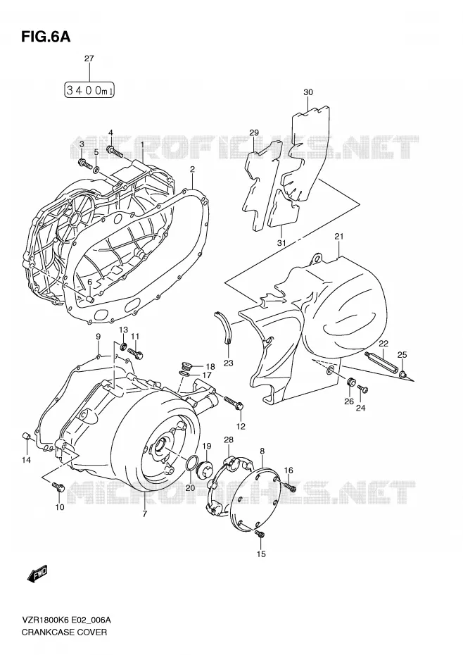 CARTERDEKSEL (MODEL K8/K9) Suzuki MOTO 1800 INTRUDER 2007  VZR1800ZU2K7(E2)