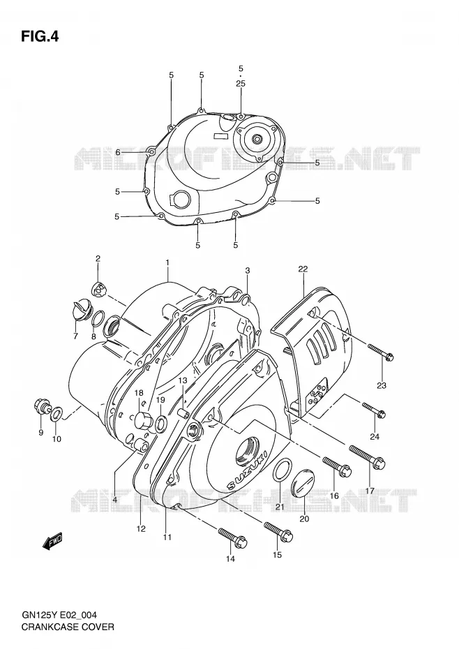 CASING Suzuki MOTO 125 GN 1998  GN125EW(E2)