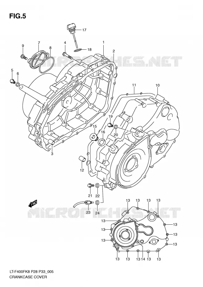CASING Suzuki QUAD 400 KINGQUAD 2008  LT-F400FK8(P28/P33)