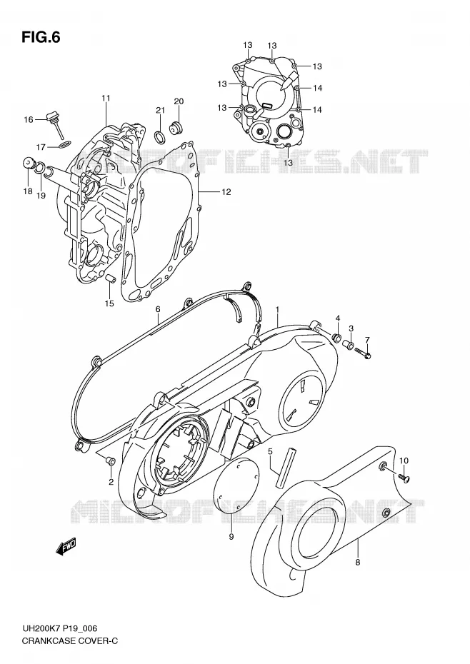 CASING Suzuki SCOOTER 200 BURGMAN 2009  UH200GK9(P19)