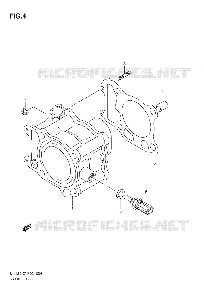 CILINDER Suzuki SCOOTER 125 BURGMAN 2012  UH125GL0(P2)