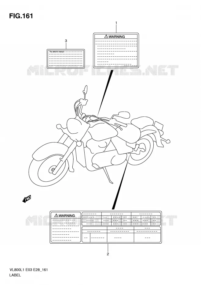 ETIKET (VL800TL1 E3) Suzuki MOTO 800 VOLUSIA 2011  VL800TL1(E3/E28)