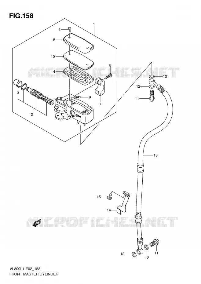 FRONT HOOFDREMCILINDER Suzuki MOTO 800 VOLUSIA 2011  VL800CUEL1(E2)