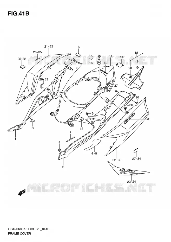 KUIP (MODEL L0) Suzuki MOTO 600 GSX-R 2009  GSX-R600K9(E3/E28)