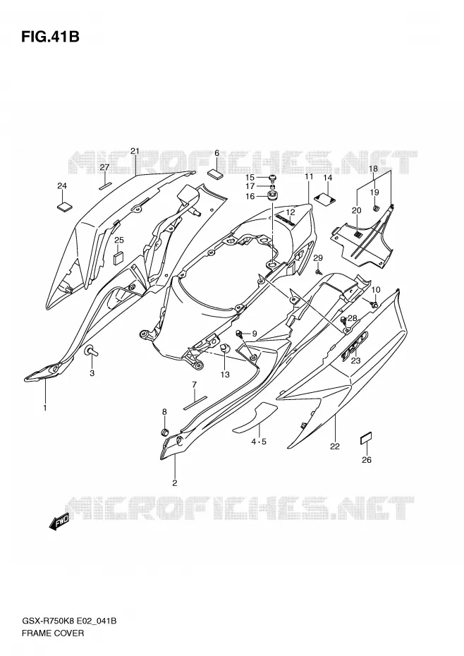 KUIP (MODEL L0) Suzuki MOTO 750 GSX-R 2010  GSX-R750UFL0(E2)