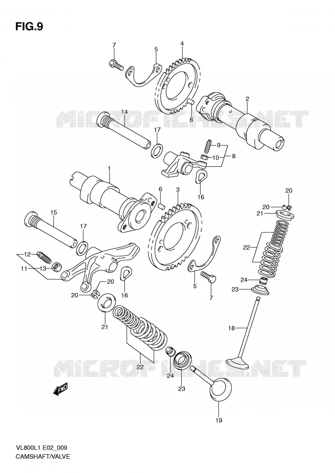 NOKKENAS - VALVES Suzuki MOTO 800 VOLUSIA 2011  VL800CL1(E2)