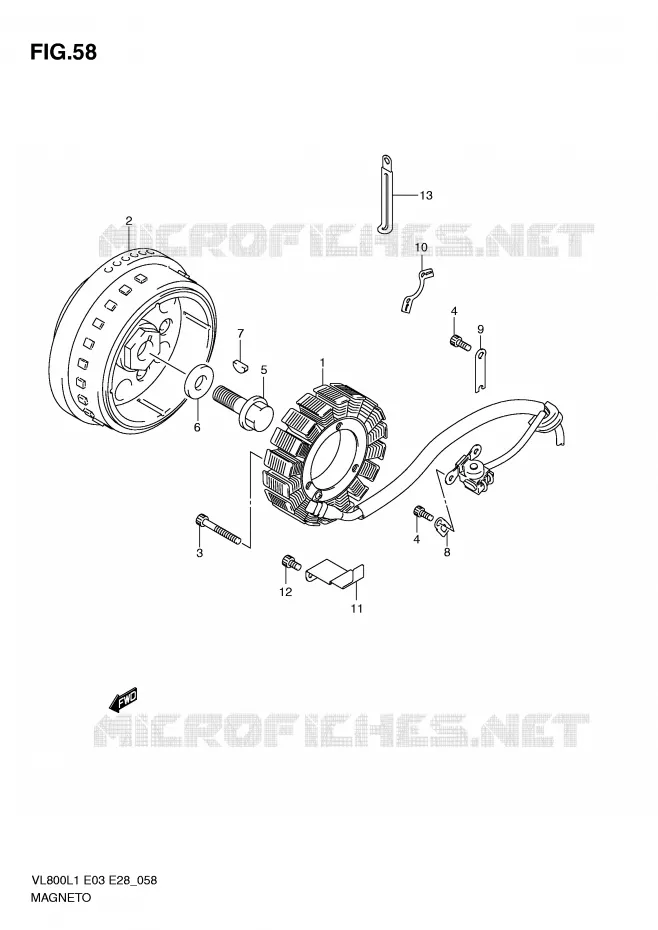 ONTSTEKING Suzuki MOTO 800 VOLUSIA 2011  VL800CL1(E3/E28)