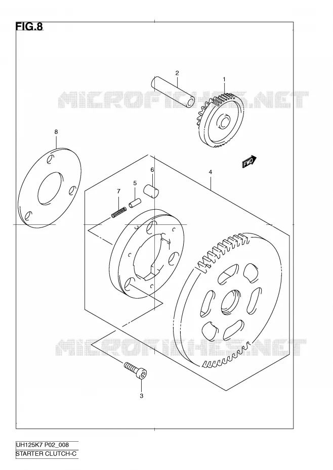 STARTMOTOR CLUTCH Suzuki SCOOTER 125 BURGMAN 2010  UH125GL0(P2)