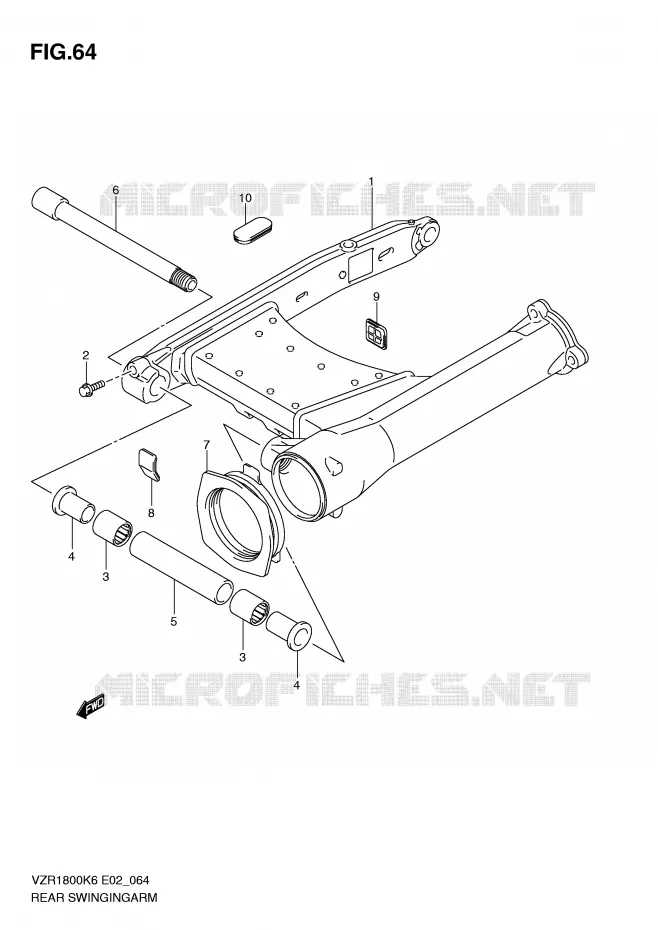 SWINGARM Suzuki MOTO 1800 INTRUDER 2006  VZR1800K6(E2)