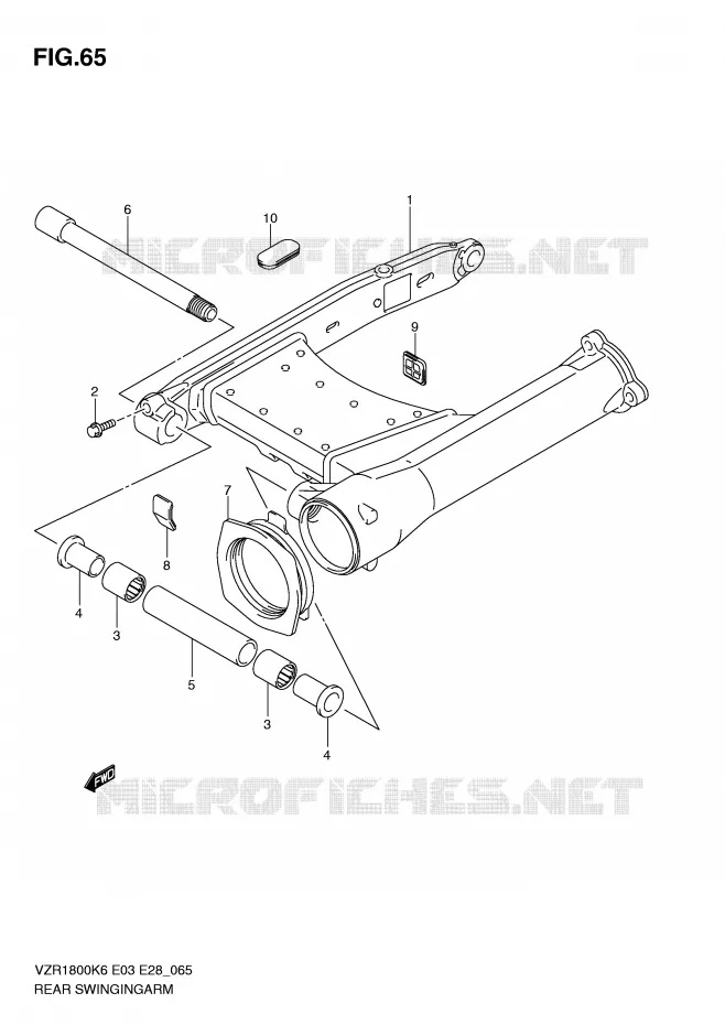 SWINGARM Suzuki MOTO 1800 INTRUDER 2009  VZR1800NK9(E3/E28)