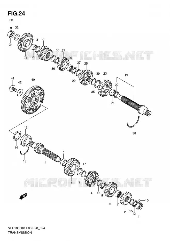 TRANSMISSION Suzuki MOTO 1800 BOULEVARD 2010  VLR1800TL0(E3/E28)