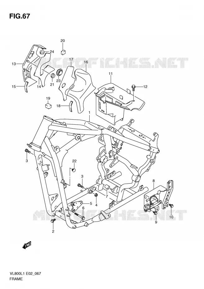 FRAME Suzuki MOTO 800 VOLUSIA 2011  VL800CUEL1(E2)