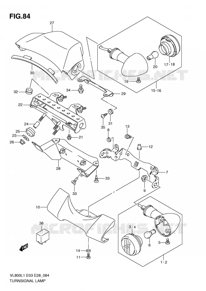 INDICATOREN (VL800CL1 E33) Suzuki MOTO 800 VOLUSIA 2011  VL800TL1(E3/E28)