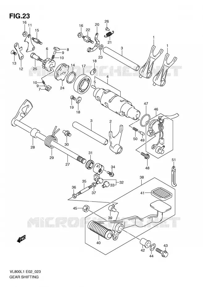 SCHAKELEN ASSY Suzuki MOTO 800 VOLUSIA 2011  VL800CL1(E2)