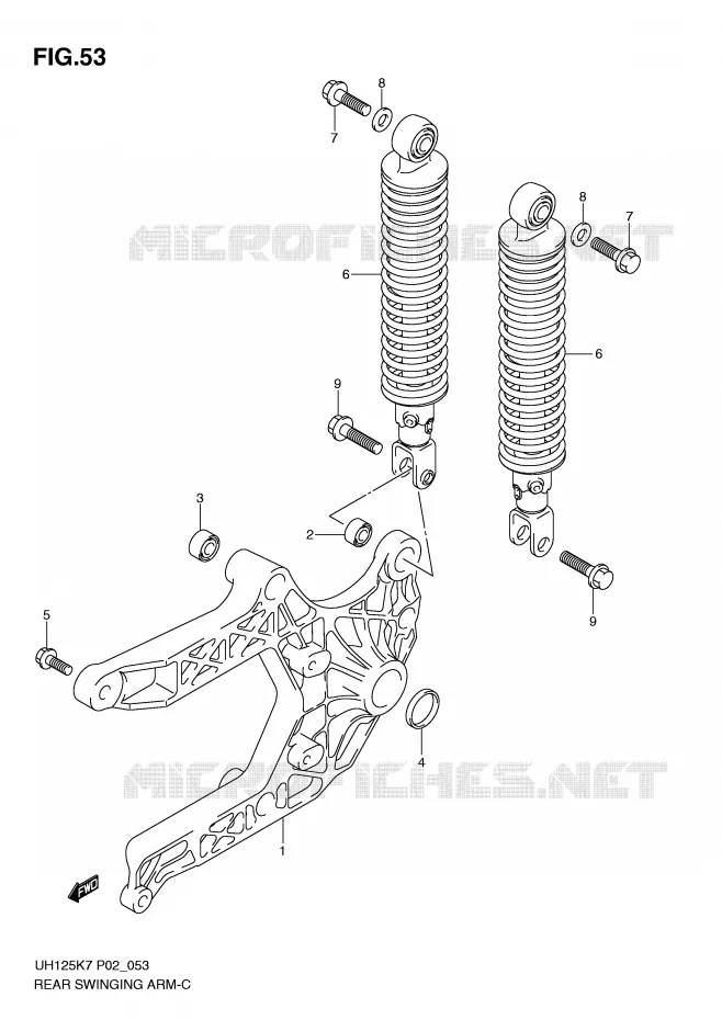 SWINGARM Suzuki SCOOTER 125 BURGMAN 2011  UH125GL0(P2)