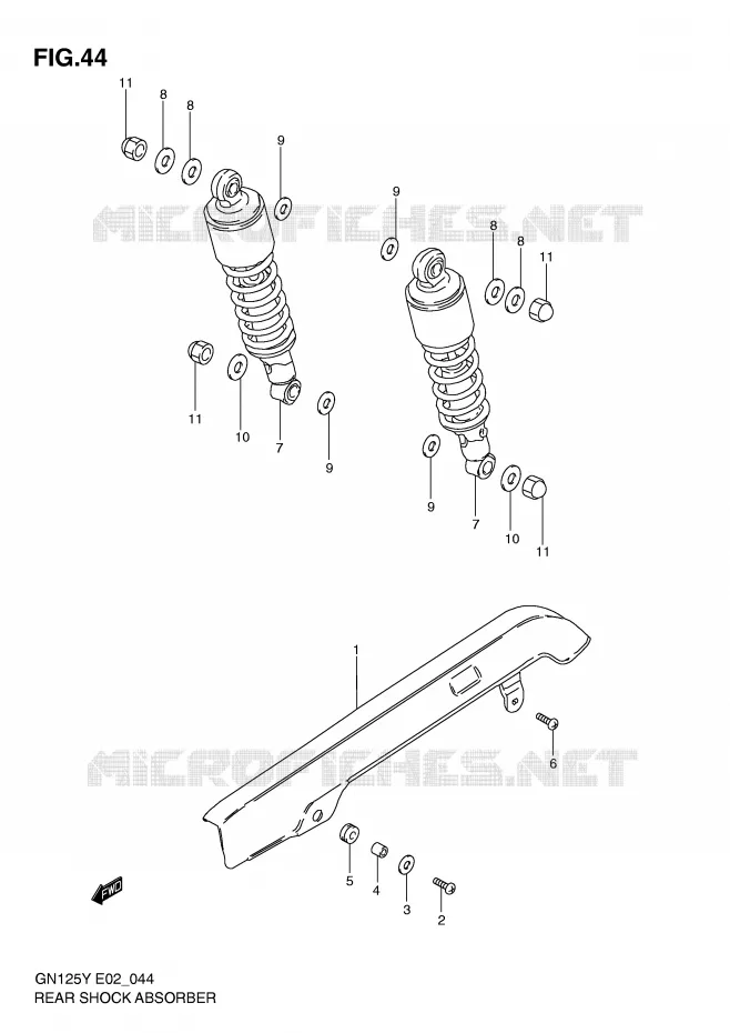 ACHTER SCHOKDEMPER Suzuki MOTO 125 GN 1999  GN125UX(E2)