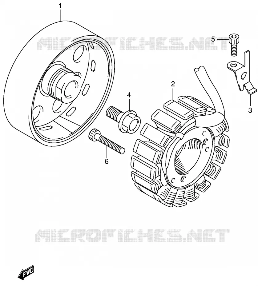 ALTERNATOR (MODELE Y/K1) Suzuki MOTO 750 GSX-R 2003  GSX-R750U2K3(E2)