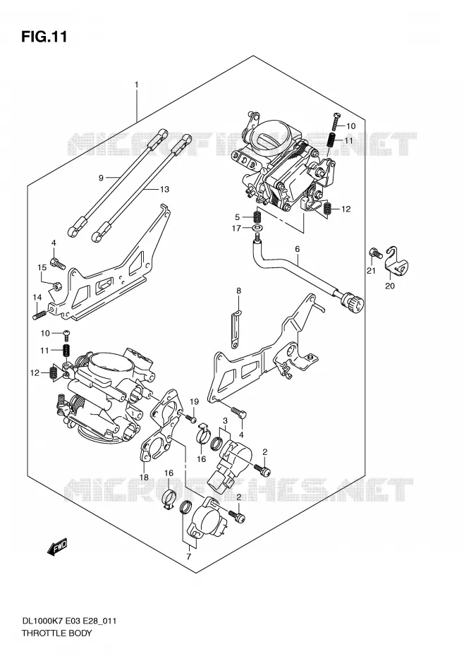 BRANDSTOFINJECTIE ASSY Suzuki MOTO 1000 V-STROM 2009  DL1000K9(E3/E28)