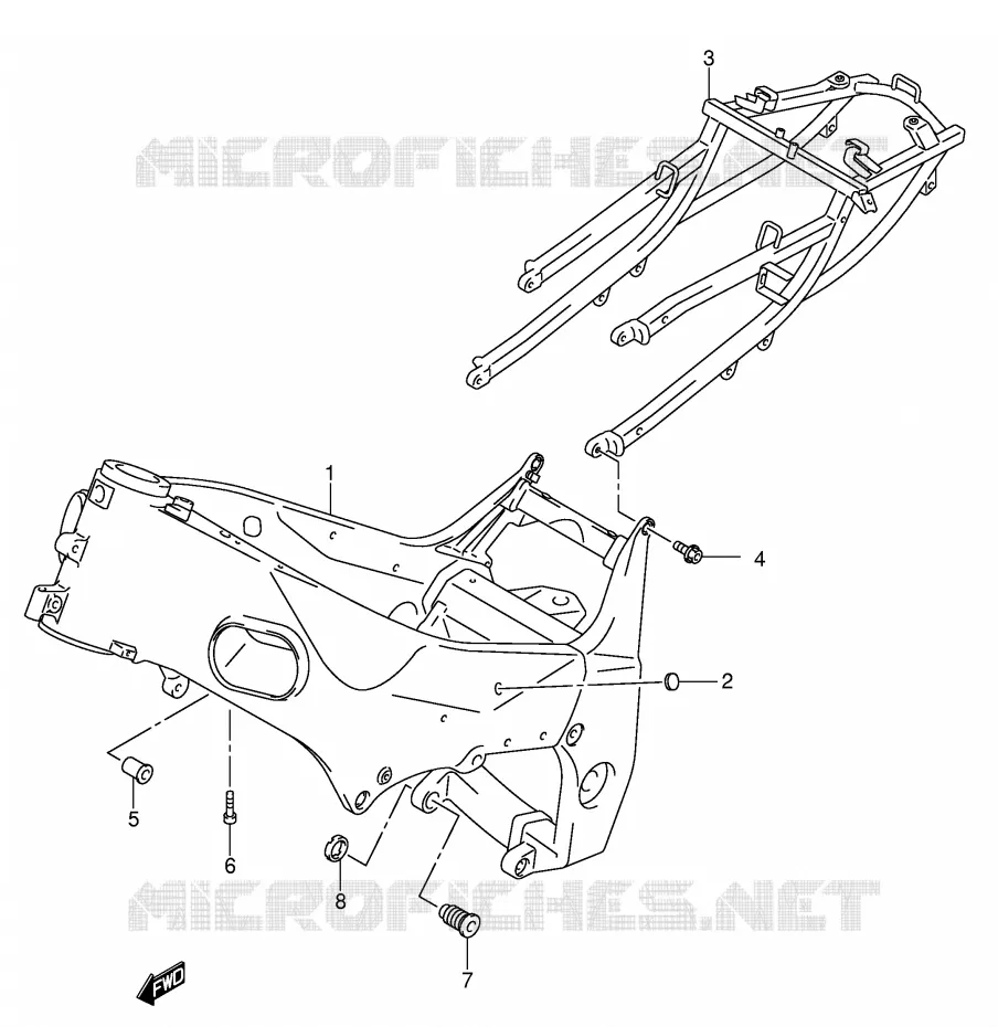 FRAME Suzuki MOTO 750 GSX-R 2000  GSX-R750Y(E2)