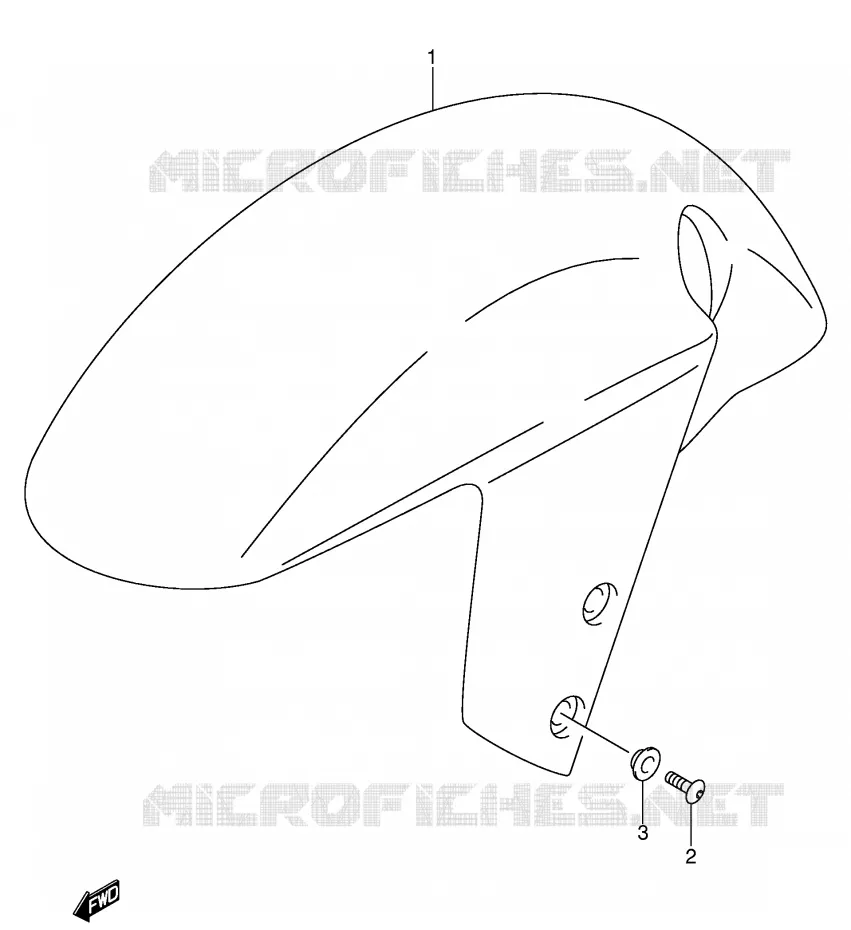 FRONT FENDER Suzuki MOTO 750 GSX-R 2001  GSX-R750U1K1(E2)