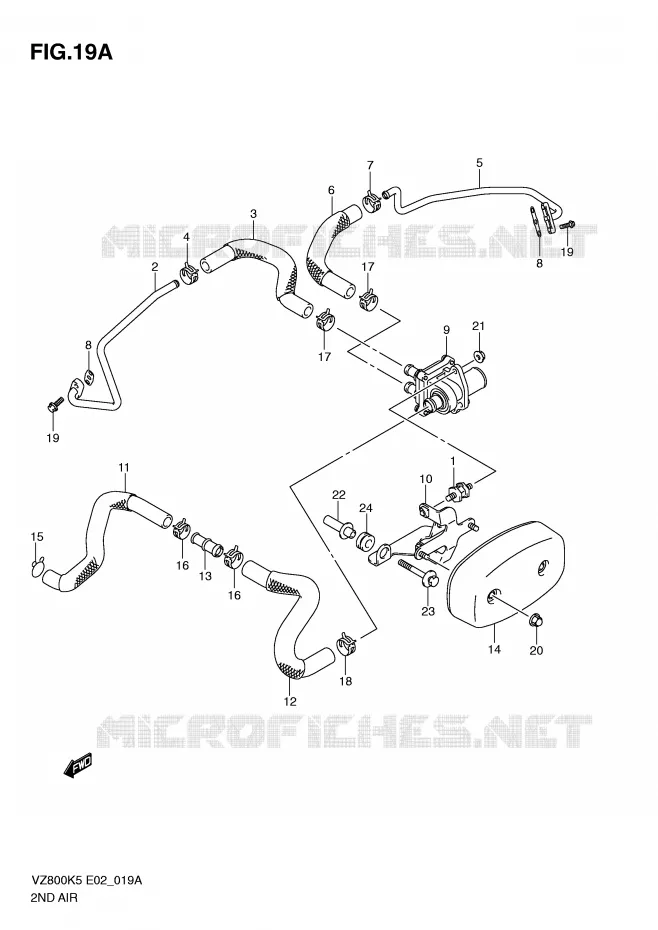 FUEL EVAP SYSTEM (MODEL K9) Suzuki MOTO 800 MARAUDER 2007  VZ800ZUK7(E2)