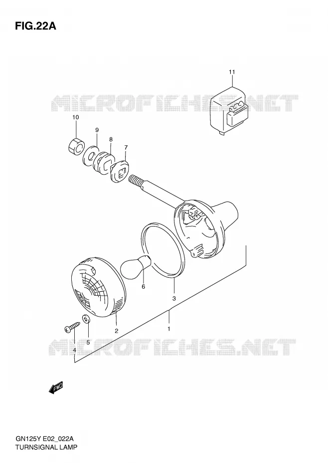 INDICATOREN (MODEL Y/K1 E2,E4,E18,E21,E22,E71) Suzuki MOTO 125 GN 1999  GN125EX(E2)