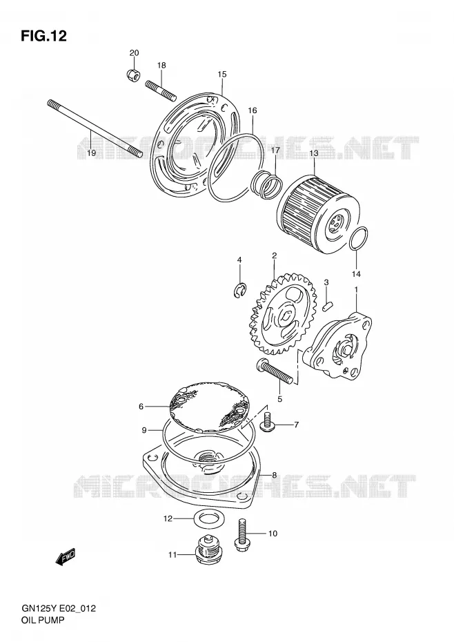 OLIEPOMP Suzuki MOTO 125 GN 2000  GN125EY(E2)