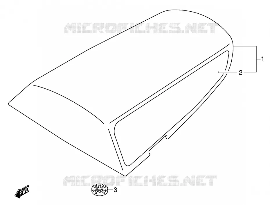 SEAT COWL (MODELE K1) Suzuki MOTO 750 GSX-R 2001  GSX-R750K1(E2)