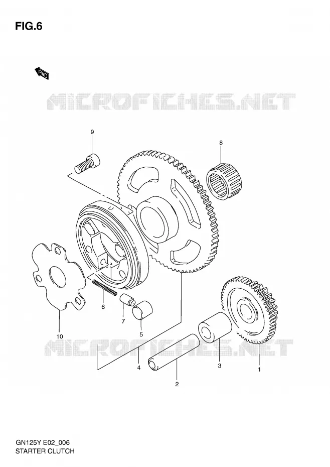 STARTMOTOR CLUTCH Suzuki MOTO 125 GN 1999  GN125UX(E2)