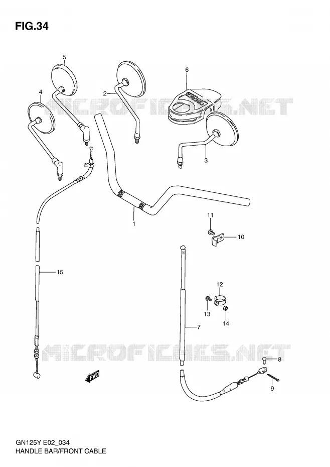 STUUR - KABELS Suzuki MOTO 125 GN 1998  GN125EW(E2)