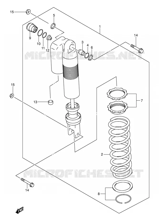 ACHTER SCHOKDEMPER Suzuki MOTO 400 DR-Z 2000  DR-Z400Y(E3/E28)