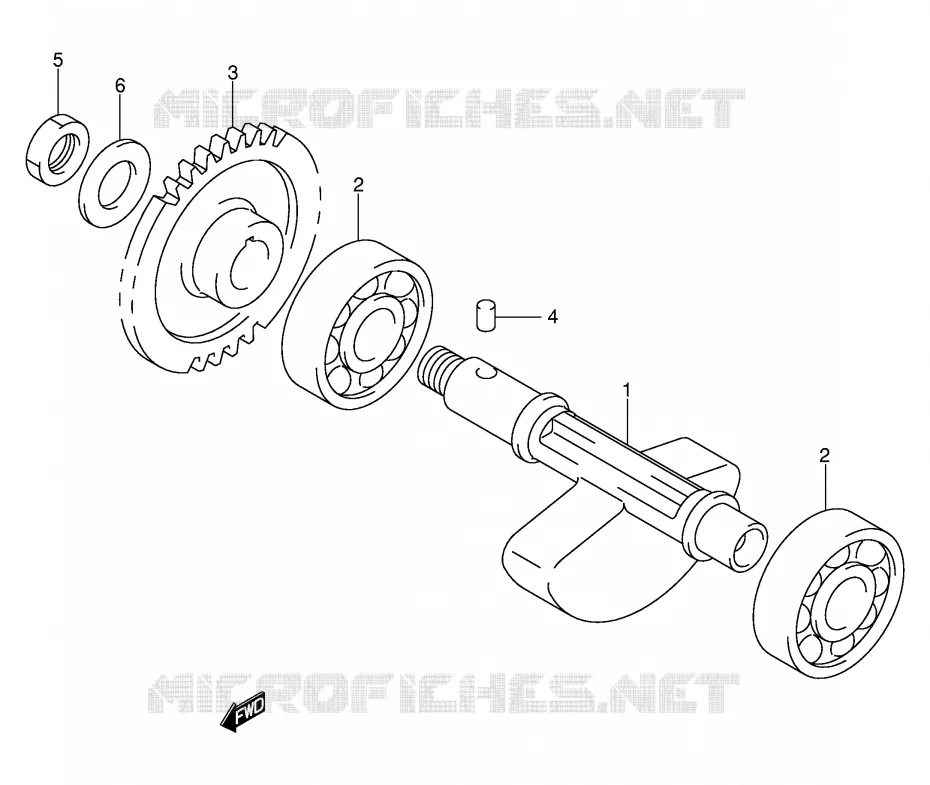 CRANK BALANCER Suzuki MOTO 400 DR-Z 2003  DR-Z400K3(E3/E28)