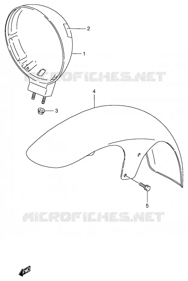 HEADLIGHT BOWL Suzuki MOTO 600 INTRUDER 1996  VS600GLT(E2)