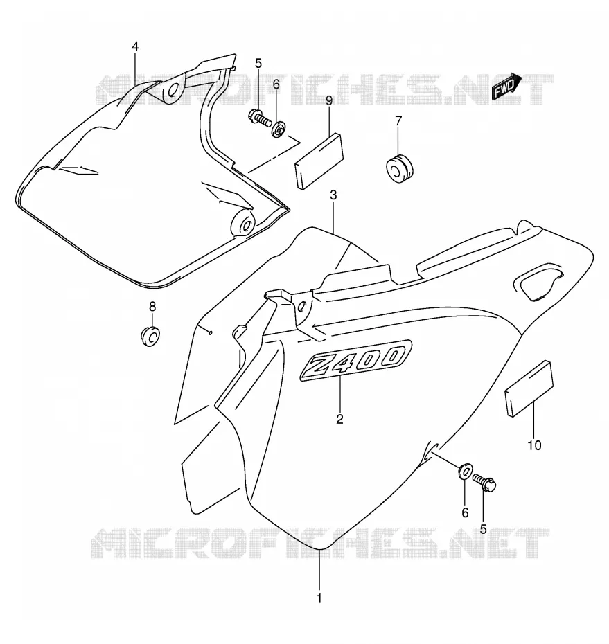 KUIP (MODEL Y/K1/K2) Suzuki MOTO 400 DR-Z 2000  DR-Z400EY(E3/E28)