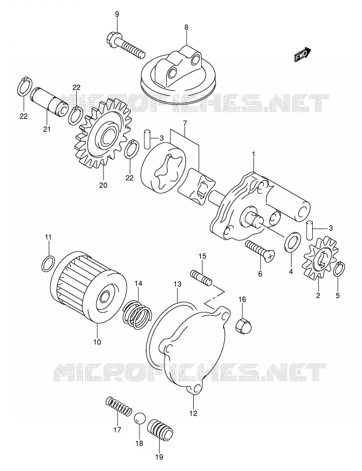 OLIEPOMP Suzuki MOTO 400 DR-Z 2003  DR-Z400EK3(E3/E28)