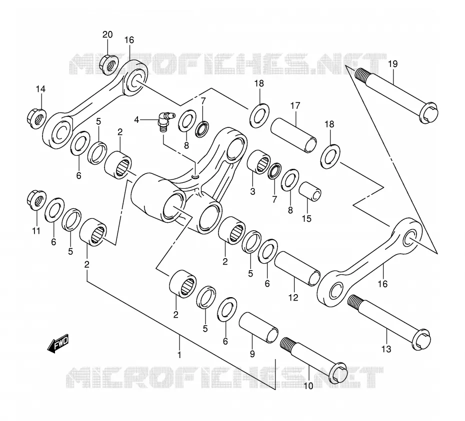 SCHOKBREKER AANEENSCHAKELING Suzuki MOTO 400 DR-Z 2004  DR-Z400EK4(E3/E28)