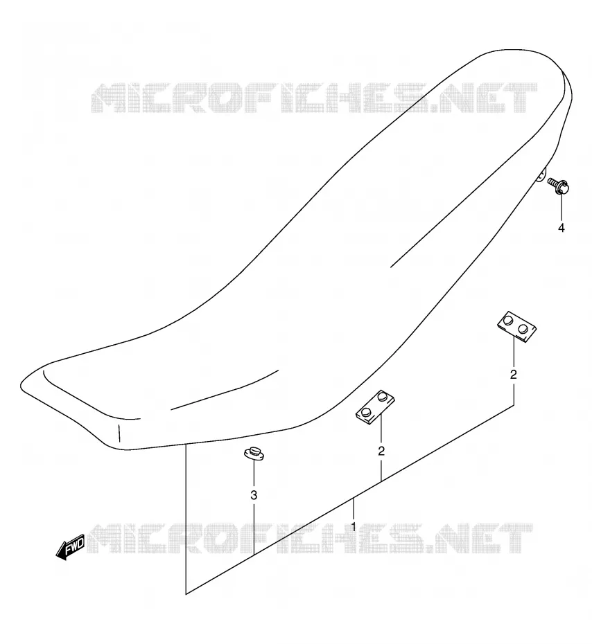 SEAT (MODELE K2/K3/K4) Suzuki MOTO 400 DR-Z 2000  DR-Z400EY(E3/E28)
