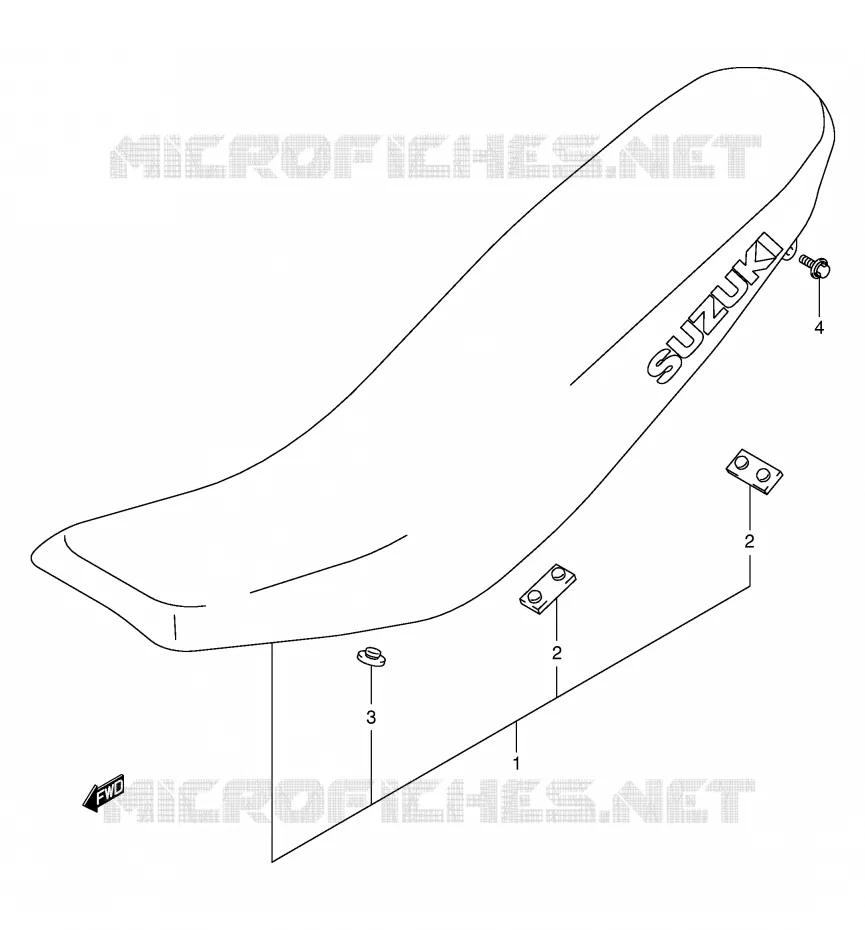 SEAT (MODELE Y/K1) Suzuki MOTO 400 DR-Z 2002  DR-Z400K2(E3/E28)