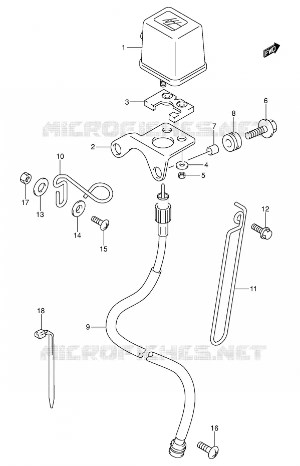 SNELHEIDSMETER Suzuki MOTO 400 DR-Z 2000  DR-Z400EY(E3/E28)