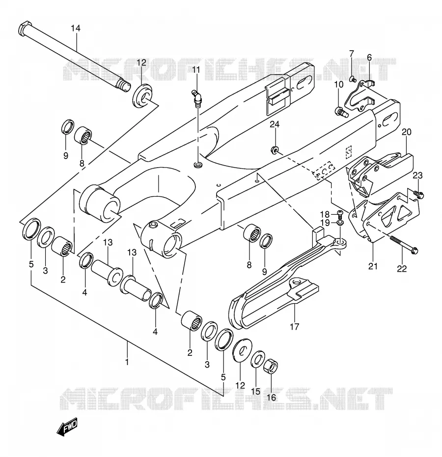 SWINGARM Suzuki MOTO 400 DR-Z 2000  DR-Z400Y(E3/E28)