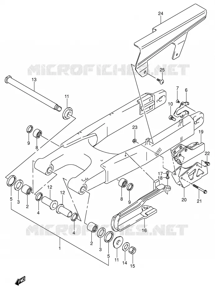SWINGARM Suzuki MOTO 400 DR-Z 2008  DR-Z400SK8(E3/E28)