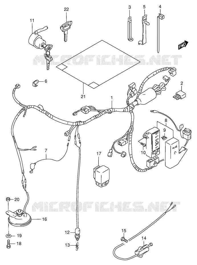 BEDRADING (MODELE S) Suzuki MOTO 600 INTRUDER 1996  VS600GLFT(E2)