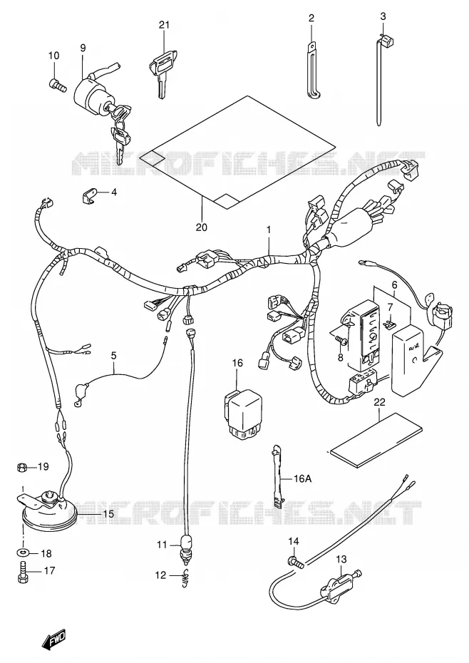 BEDRADING (MODELE T/V) Suzuki MOTO 600 INTRUDER 1997  VS600GLV(E2)