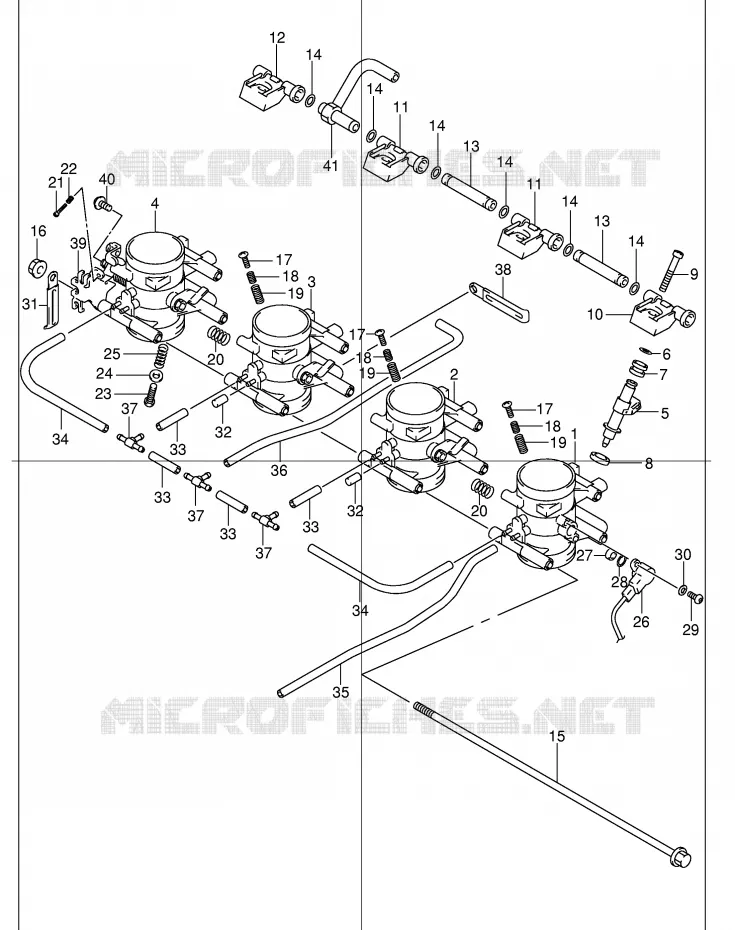 BRANDSTOFINJECTIE ASSY (MODELE K1) Suzuki MOTO 1300 HAYABUSA 2002  GSX1300RU2K2(E2)