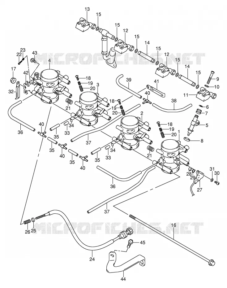 BRANDSTOFINJECTIE ASSY (MODELE X/Y) Suzuki MOTO 1300 HAYABUSA 2003  GSX1300RZK3(E2)